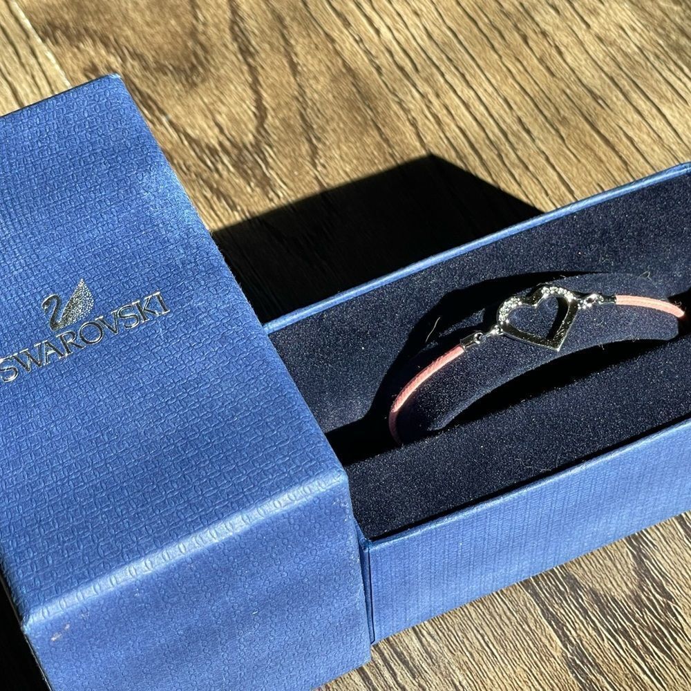 Swarovski Pink Crystal Heart Bracelet